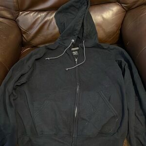 Fruit of the Loom black adult large Hoodie with zipper